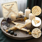 Bucherry St. Brigid's Wall Cross Decor Irish Gift Cross with History Card for Irish Blessing Gift for Celtic Imbolc Decor(Classic Style,5 in,Straw Color)