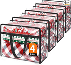 Clear Clothes Storage Bags, 4 Pack Closet Organizers and Under Bed Storage Containers, Foldable Moving Bags with Zippers for Comforter, Blanket, Bedding, Duvet, PVC Packing Bags 90L