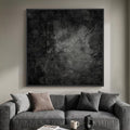 Extra Large Framed Black Abstract Wall Art for Living Room, Modern Square Canvas Painting Artwork for Walls, Minimalist Dark Moody Pictures for Bedroom Dining Room Hallway Office Wall Decor, 48x48 In