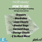 Richards Homewares Moth Away Herbal Non Toxic Natural Repellent, 6-Jumbo Sachets