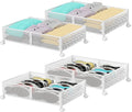 PHINOX Under Bed Storage, Under the Bed Storage Containers with Wheels, Under Bed Shoe Storage Organizer Drawer for Bedroom Clothes Shoes Blankets -4Pack