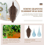 Grapevine Teardrop Swag Base - 22 Inch Natural Teardrop Wreath Form for DIY Crafts - Vertical Teardrop Swag Making Supplies for Decor - 2 Pack