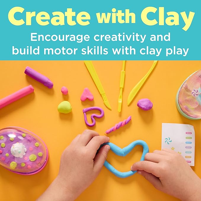Creativity for Kids Make Your Own Water Globes: Sweets Kit | Sculpt, Decorate & Shake 2 DIY Snow Globes | Fun & Mess-Free Craft Kit for Girls | Encourages Sensory Play & Fine Motor Skills (Ages 6+)