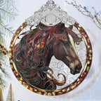 Horse Stained Glass Orament - Christmas Ornament - Christmas Decorations for Tree - Holiday Present ldeas - Gift Exchange
