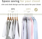 TOPIA HANGER Metal Hangers 20 Pack, Adult Clothes Hangers Space Saving & Non Slip Rubber Coated, Heavy Duty Wire Hanger for Coat,Shirt,Strap Dress,Ivory-CT12I