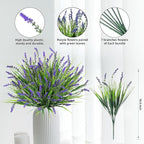 Ivydale Artificial Plants Fake Flowers Monkey Grass for Outdoors,UV Resistant Realistic 20PCS Red Faux Greenery Shrubs Outside Decor for Home Garland Porch Patio Balcony Planter Yard Office Pathway