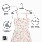 Plastic Hangers 50 Pack - Space Saving Clothes Hangers, Made in USA, Durable & Strong Plastic Shirt & Coat Hanger with Notches & Shoulder Grooves, Non-Slip Clothing Hangers | Silver Hail