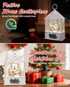Large Christmas Snowman Snow Globe Light up Lantern with 8 Songs, 9.84" Christmas Snow Globes for Kids Adults, 6H Timer & Dual Power, Snowglobes Christmas Decorations Indoor for Home Gifts Women Men