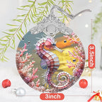 Seahorse Stained Glass Ornament - Christmas Tree Decor