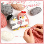 WenmthG Penguin Couple Crochet Gift – Handmade Knitted Penguin Lovers – Engagement Wedding for Couples, Husband Wife, Boyfriend Girlfriend