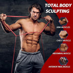 LEEKEY Resistance Bands, Exercise Bands with Handles,Pull Up Assist Bands - Band Set with Door Anchor - Bands for Working Out,Band for Men and Women Fitness Training,Home Workouts