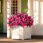 Bougainvillea Artificial Flowers Faux Plants for Outdoors Spring Porch Decor, 4 Bundles UV Resistant Outdoor Fake Bougainvillea Realistic Silk Outside Flowers for Patio Window Planters Garden Home