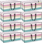 Clear Storage Bags with Zipper, Large Moving Bags Heavy Duty Extra Large, Plastic Storage Totes for Clothes, College dorm Packing Bag with Strong Handles