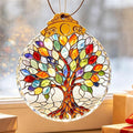 Tree of Life Stained Glass Thank You Gifts for Women Christmas Tree Decorations Crystal Ornaments Appreciation Gifts for Coworkers Teacher Best Friend Boss Birthday Gifts for Mom Car Hanging Ornament
