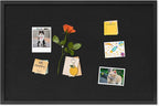 DAHAPYBOO Cork Board with Linen Black,Bulletin Board 30"x20",Corkboards for Office Home School Message Board or Vision Board Decoration.