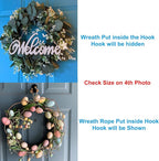Magnetic Wreath Hanger for Metal Doors Only, Not for Wood Glass Doors, Front Door Wreath Hook Holder, Pack of 2