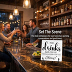 Bar Decorations for Home, Kitchen Outdoor Bar Decorations, Home Bar Decor Accessories,Man Cave Accessories Bar Signs for Home Bar Decor(5 x 5 inches).