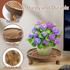 3PCS Wooden Display Risers for Display,Wood Riser Display Pedestal Stand for Home Décor (Rustic Brown,8,6,5'')