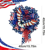 Patriotic Wreath for Front Door Red White Blue Wreath 4th of July Wreaths for Door Wall Memorial Day Decor Independence Day Hanging Decoration for Outside Home Farmhouse Holiday (Eagle)
