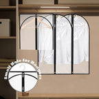 Garment Bags for Hanging Clothes, 45'' Suit Bag Cover for Storage and Travel, Dress Bags for Gowns Long (Clear)
