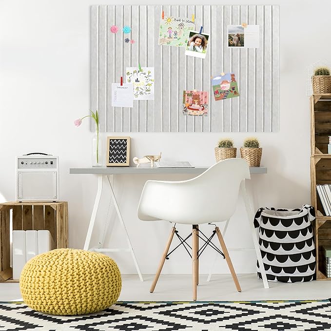 Large Cork Board for Walls, Yunihome 12 Pack 36" x 48" Felt Bulletin Board Wall Tiles for Home Kitchen School Office Wall Decor with Assorted Colors DIY Decorative Push Pins Sets