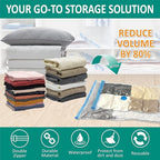 Cozy Essential Vacuum Storage Bags, Compression Space Saver Bags for Clothes, Comforters, Blankets, Pillow, Bedding, Sealer Clothing Storage,6 Jumbo