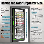 Over The Door Shoe Organizer with 12 Large Breathable Pockets - Durable Hanging Storage for the Entire Family's Shoes (White)