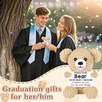 WELLBANEE Positive Crochet Bear Gift for Women Men, Mothers for Dad Mom, Positive Bear Graduation Gift for Daughter Son Student, Teacher, Friends, Boss Gifts for Women Coworker