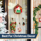 Amuille Wreath Hangers, 2 Pack Large Suction Cup Wreath Hooks, Removable Suction Cup Hanger for Front Door, Glass Window, Shower, Kitchen, Holds up to 18 lbs