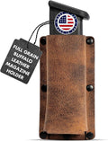 Buffalo Leather Magazine Holder - IWB/OWB Convertible - Right/Left Handed for Men and Women - Premium Mag Belt Pouch - Compatible with Glock & Sig