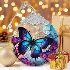 Stained Glass Ornament, Christmas Ornaments, Christmas Tree Decorations, Butterfly Christmas Decor, Butterfly Ornaments for Christmas Tree, Holiday Presents, Gift Exchange Ideas