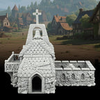 RPG Accessory – 25mm Scale Unpainted Tabletop RPG Game Scenario Piece for Dungeons and Dragons, Trench Crusade Scenery – Medieval Village G AF1124G
