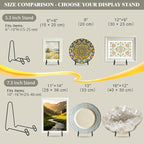 Artliving (4 Pack Black Display Stand Easel Iron Bowl Stands for Display Large Deep Bowls, Platters and Deep Dishes
