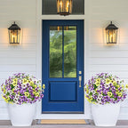 MARTINE MALL 8 Bundles Look Real Artificial Flowers for Outdoors, Realistic Fake Outdoor Flowers, UV Resistant Silk Pansy Flowers for Outside Faux Flower Plants for Outdoor Porch Garden, Mixed Colors