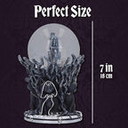 Nemesis Now Cult Cuties Circle of Mischief Snow Globe - Gothic Halloween Decor Indoor Figurine, Hand-Painted Resin Base, Glass Globe with Star Glitter, for Mom, Dark Fantasy Lovers