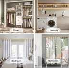 1.3 Inch Diameter Closet Rods for Hanging Clothes 17-64 Inch Adjustable, Metal Heavy Duty Closet Pole, Gold Closet Bar for Hanging Clothes, Suitable for Closet, Wardrobes, Bathroom, Windows