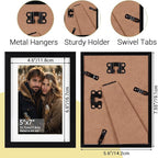 Rempry 5x7 Picture Frame, Display Pictures 4x6 with Mat or 5x7 Without Mat, Wall Hanging or Tabletop Photo Frame with Shatter Resistant Plexiglass, Black, 1 Pack
