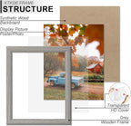 KTKDE 16x20 Picture Frame Set of 5,Studio Gallery 16 by 20 Poster Frame Gray Wooden, Large Frame for Photos, Posters - Art Prints best gift