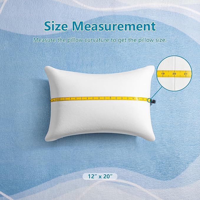 AM AEROMAX 12 × 20 Pillow Insert (Pack of 2) Memory Foam Lumbar Support Throw Pillow Sham Rectangular for Decorative Cushion Bed Couch Sofa Without Deform After Longtime Use