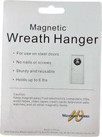 Magnetic Wreath Hanger Hook for Steel Metal Doors Indoor and Outdoor Each Holds 6 Pounds, Set of 2