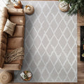 Modern Indoor Rug Diamond 6x9 Area Rugs for Living Room Luxury Kitchen Bedroom Durable Soft Geometric Durable Low and High Pile Stain Resistant Non Shedding Area Carpet 6x9
