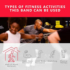 Walk at Home Workout Bands 7 Ring Adjustable Resistance Bands for Working Out Home Workout Walking Exercise Workout Bands Fitness Program Exercise Bands Stretch Bands for Recovery