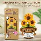 Positive Crochet Gifts, Sunflower Emotional Support Thank You Gifts, for Couples Wife Husband, Friends with Thanks Card for Anniversary, Christmas, Birthday -to My Love