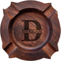 Fathers Day Birthday Gift, Cigar Ash Tray Home Ashtrays Wooden Cigar Ashtrays for Men Dad Personalized Walnut Outdoor Ash Tray With Name for Husband Grandpa Groomsmen Anniversary Christmas