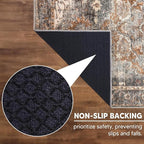 Keen Home Design 8x10 Rug - Machine Washable Area Rug with Non-Slip Backing, Ideal for Living Room, Dining Room, Bedroom - Vintage, Easy Clean, Durable, Low Pile Rug - (8' x 10')