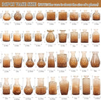 36Pcs Bud Vases Set Small Vintage Glass Bottles Bud Vases in Bulk Multiple Shape Cute Glass Vases for Rustic Wedding Centerpieces Table Decorations and Home Decor(Amber)