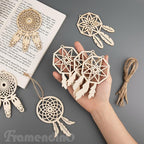 Framendino, 40 Pack Wooden DIY Dream Catchers Kits Decorative Hanging Ornaments to Paint for Home Tree Decor