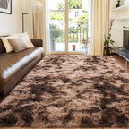 Rugs for Living Room 5x7, Soft Shaggy Modern Shag Area Rug for Bedroom, Upgrade Non-Slip Plush Fluffy Carpet for Kids Boys Girls Room Home Decor Aesthetic, Tie-Dyed Brown