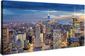 New York City Wall Art NYC Skyline Pictures Wall Decor for Office Living Room Manhattan Skyline Poster Modern Skyscraper Canvas Prints New York City Building Scenic Cityscape Artwork Decoration 20x40"