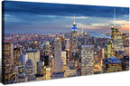 New York City Wall Art NYC Skyline Pictures Wall Decor for Office Living Room Manhattan Skyline Poster Modern Skyscraper Canvas Prints New York City Building Scenic Cityscape Artwork Decoration 20x40"